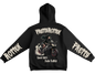 Women’s motorcycle hoodie with burnout rider graphic Good Girls Burn Rubber Pretty Rotten