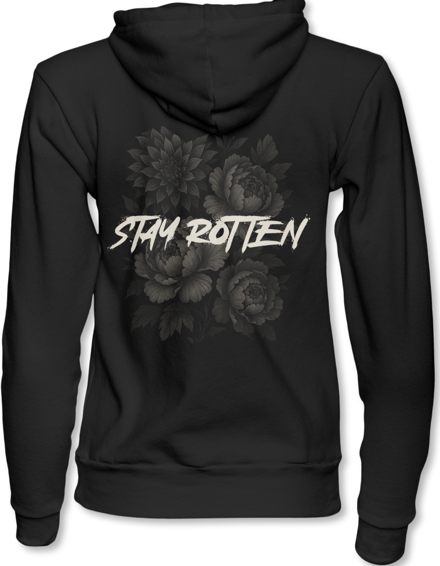 Stay Rotten Floral Hoodie Dark