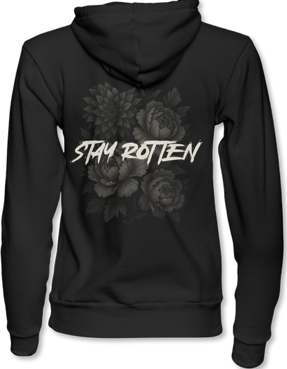Stay Rotten Floral Hoodie Dark