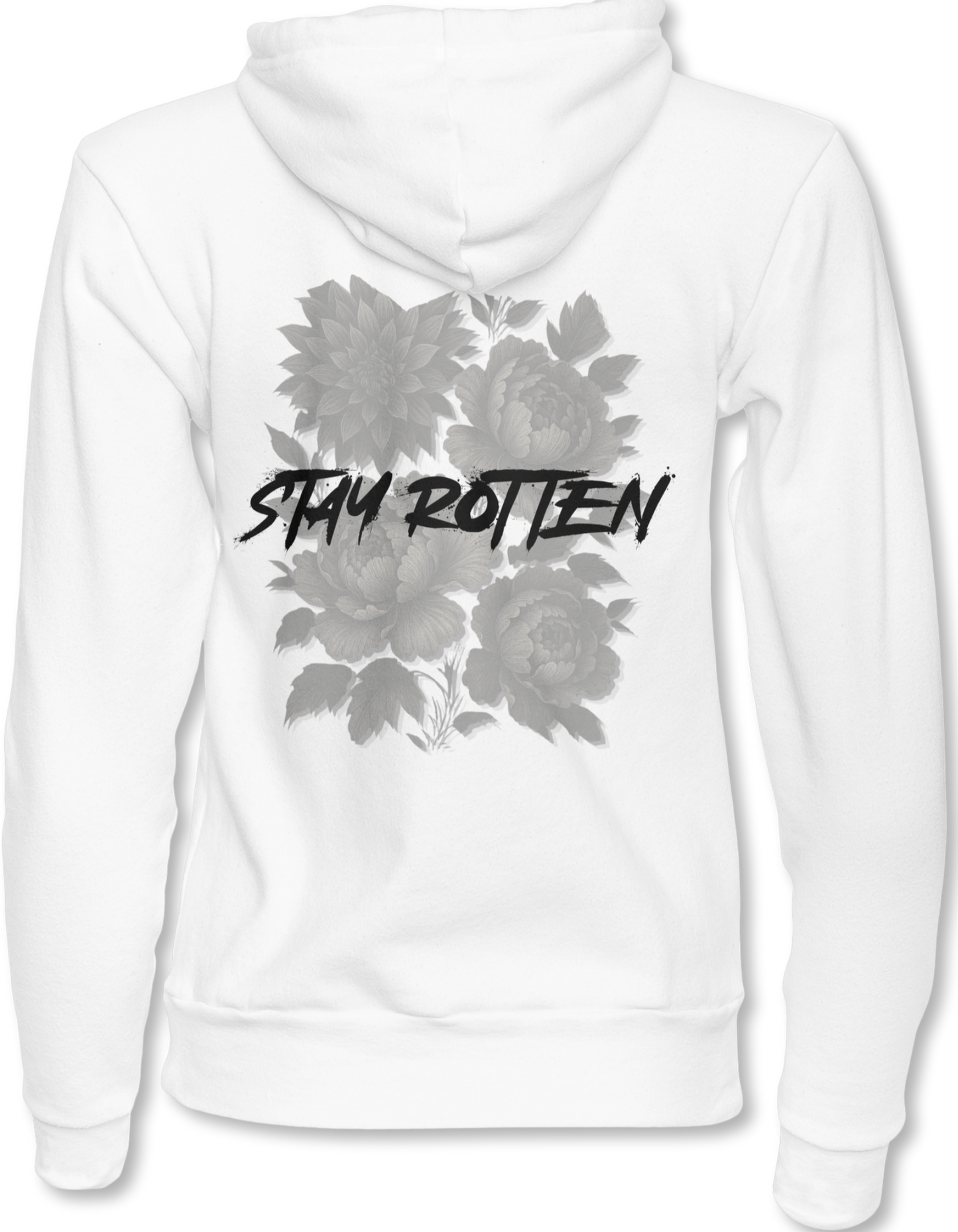 Stay Rotten Floral Hoodie Dark